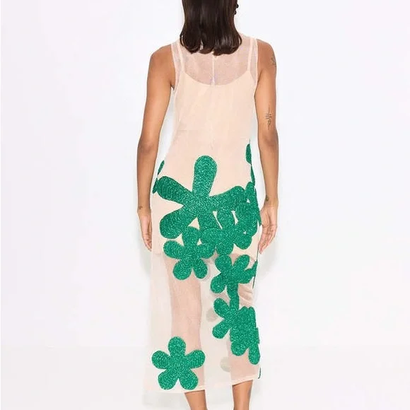 Simon Miller Hibiscus Crochet Midi Dress Medium - Picture 2 of 5